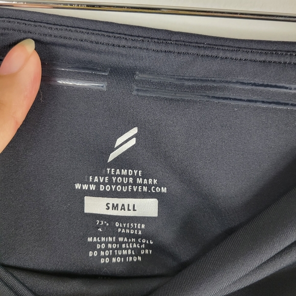 DoYouEven Spellout High Waist Cling Stay Put Ankle Leggings Solid - Picture 6 of 10